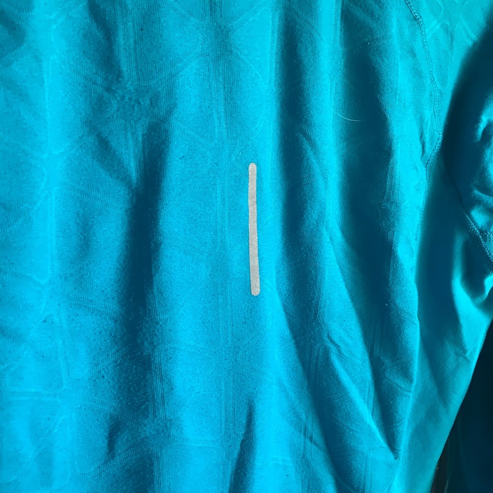 Nike Running Dri Fit Teal Blue Long Sleeve 3/4 ZIP - Picture 5 of 7